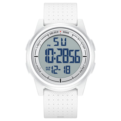 HOTGOLDEN HOUR Ultra-Thin Minimalist Sports Waterproof Digital Watches Men with Wide-Angle Display Rubber Strap Wrist Watch for Men Women
