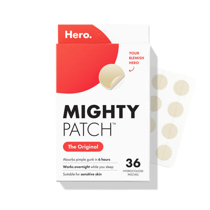 HOTHero Cosmetics Mighty Patch Original Nighttime Acne Pimple Patches, 75 Ct | #1 Hydrocolloid Acne Patches, Shrinks Zits & Whiteheads in 1 Use, Spot Treatment Pimple Stickers for Face