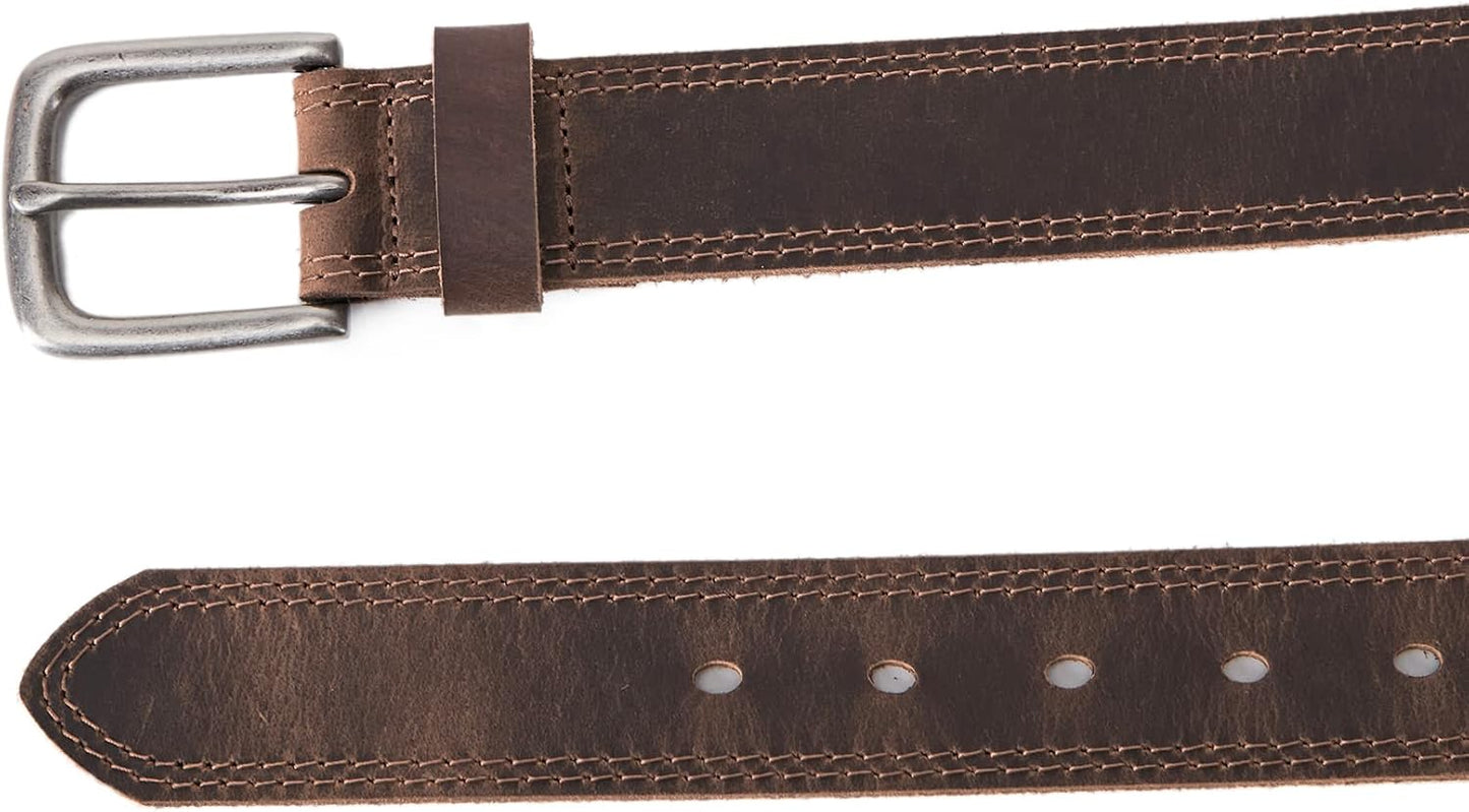 HOTVATAN Men's Full Grain Leather Casual Every Day Jeans Belts, Handmade Men Leather Belt with Gift Box