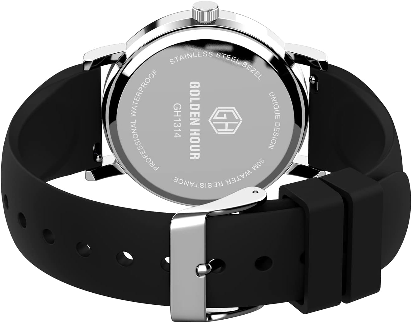 HOTGOLDEN HOUR Waterproof Nurse Watch for Medical Professionals, Students Women Men - Military Time Luminouse Easy Read Dial, 24 Hour with Second Hand, Colorful Silicone Band