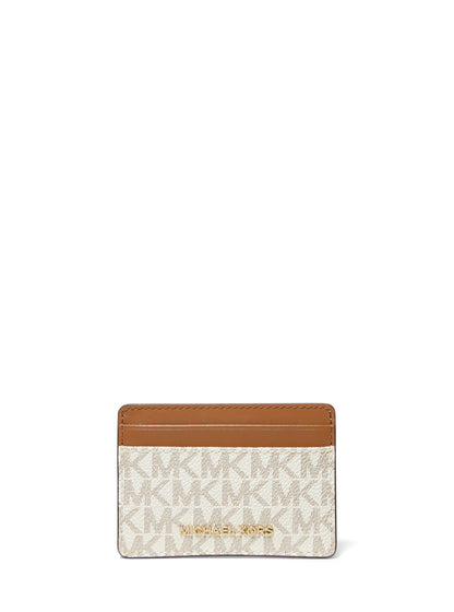 HOTMichael Kors Women's Jet Set Card Holder, Gold-Tone Hardware/Black, One Size