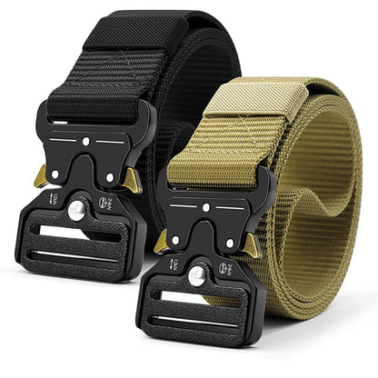 HOTDOOPAI Tactical Belt for Men, Military Nylon Web with Heavy Duty Quick Release Metal Buckle, 1.5'' Wide - Ideal for Work,