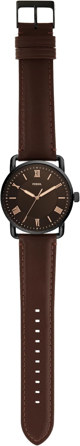 HOTFossil Men's Copeland Quartz Stainless Steel and Leather Three-Hand Watch for Men