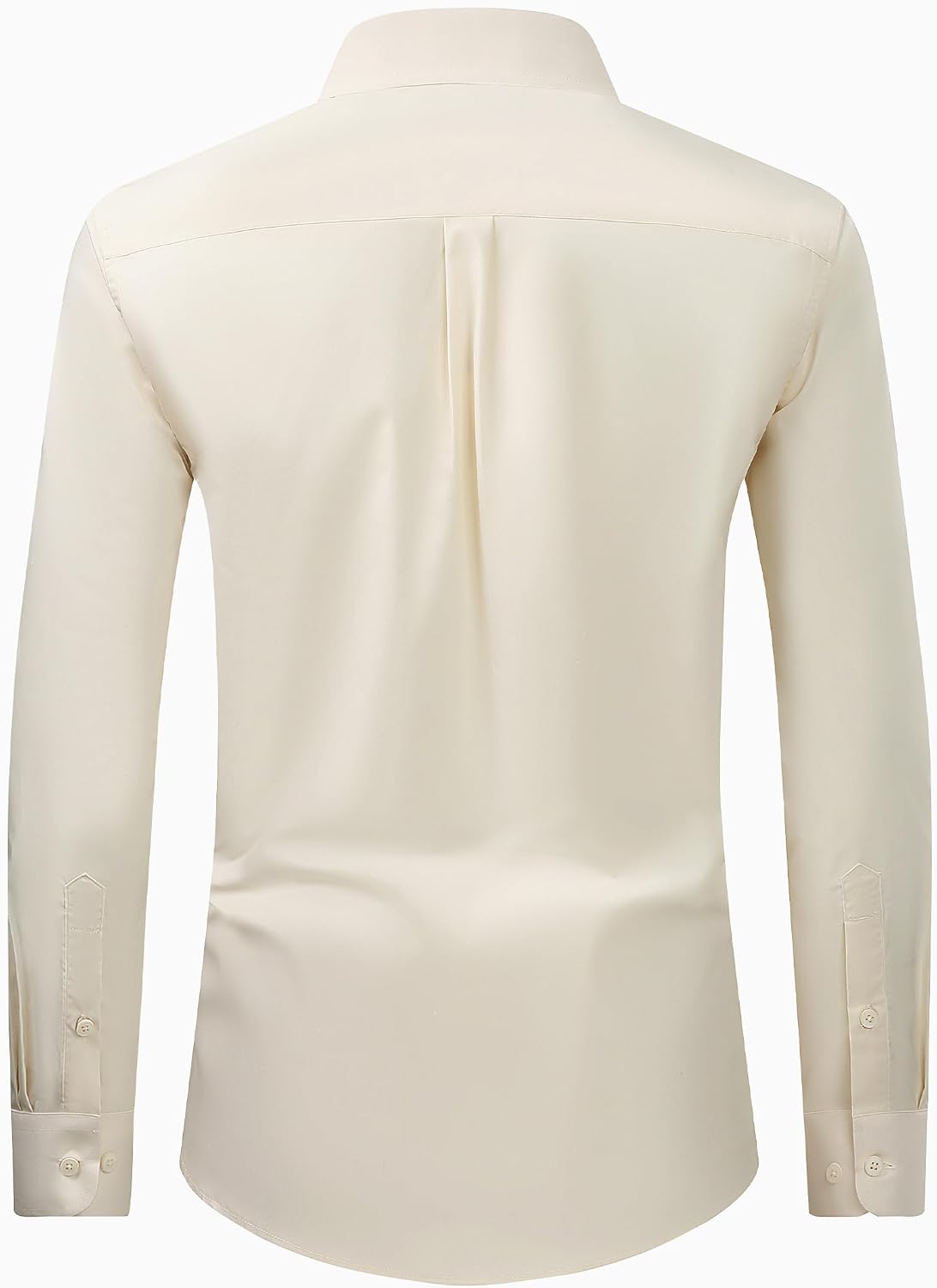 HOTAlimens & Gentle Men's Dress Shirt Regular Fit Stretch Stain Shield Long Sleeve Solid Business Wedding Button Down Shirts