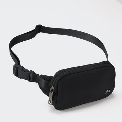 HOTPander Mini Belt Bag – Ultra Compact, Fits 6.7” Phone, Lipstick, Earbuds, Essentials, Small Crossbody Waist Purse, Black Onyx