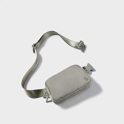HOTPander Two Way Zipper Fanny Pack Nylon Everywhere Belt Bag for Women, Water Repellent Waist Packs, Crossbody Bags with Adjustable Strap (Grey Sage).