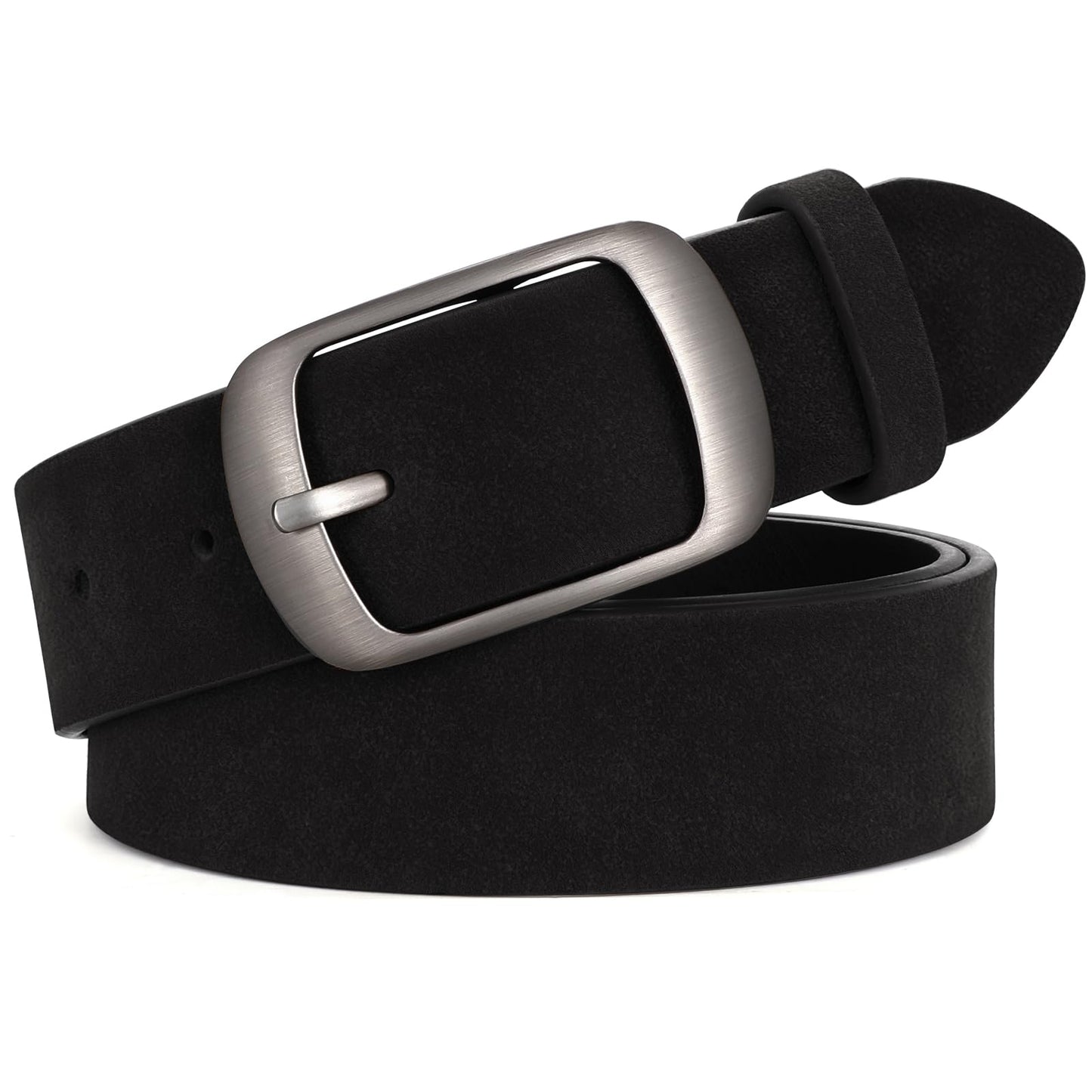 HOTWHIPPY Women Leather Belts for Jeans Pants Fashion Dress Belt for Women with Solid Pin Buckle