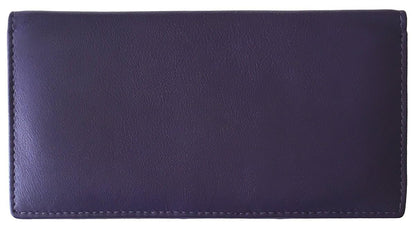HOTRFID Leather Checkbook Cover With Credit Card Slots and Pen Holder