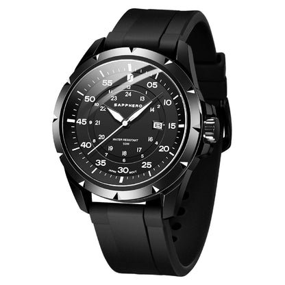 HOTSAPPHERO Mens Watch 50M Waterproof Luminous Quartz Analog Watches with Date Display Casual Stylish Work Business Classic Silicone Strap Men's Wrist Watches Elegant Gifts for Men