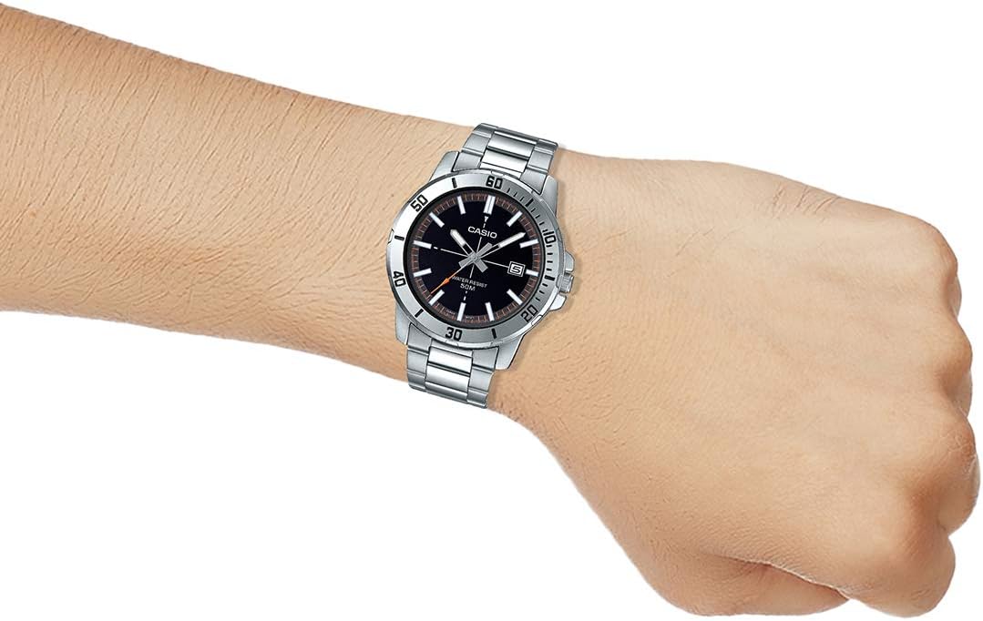 HOTCasio Watch Men Analog Brown dial Stainless Steel