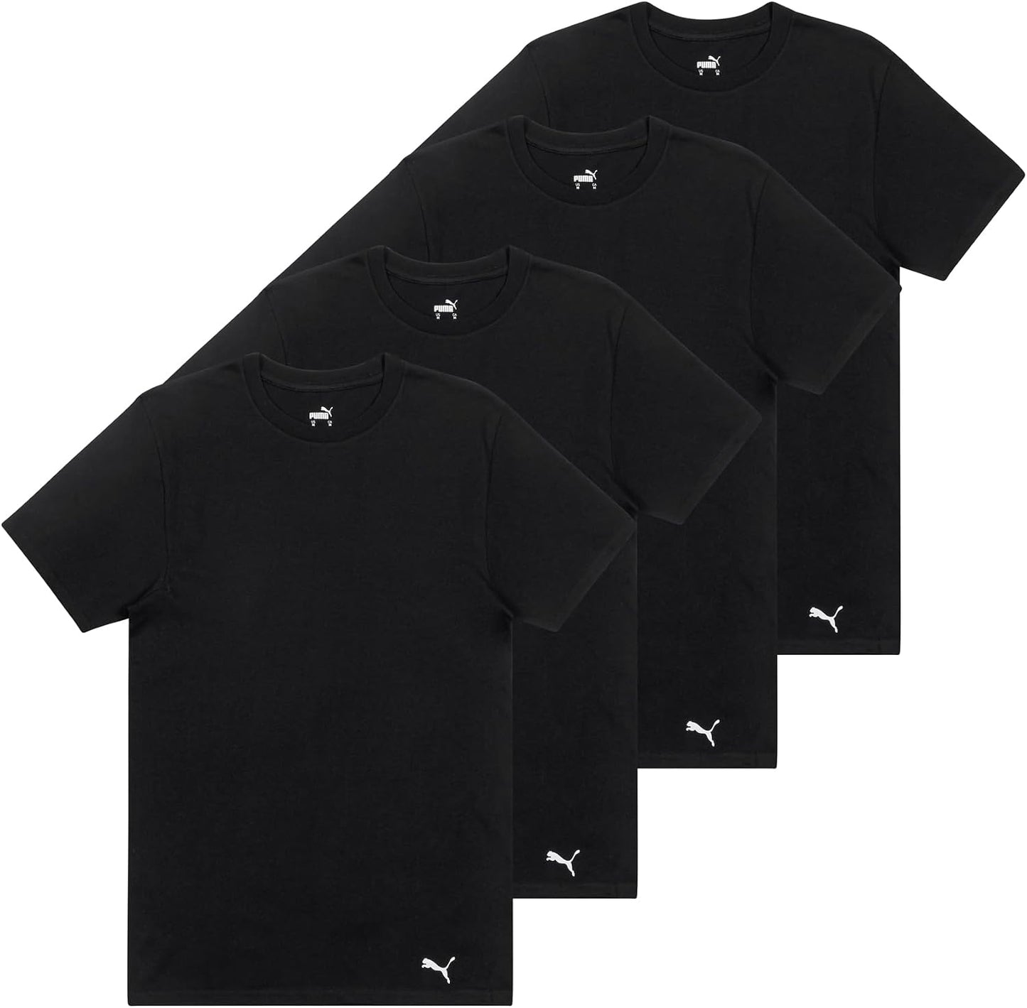 HOTPuma Men's 4 Pack Cotton Crewneck Short Sleeve T-Shirt