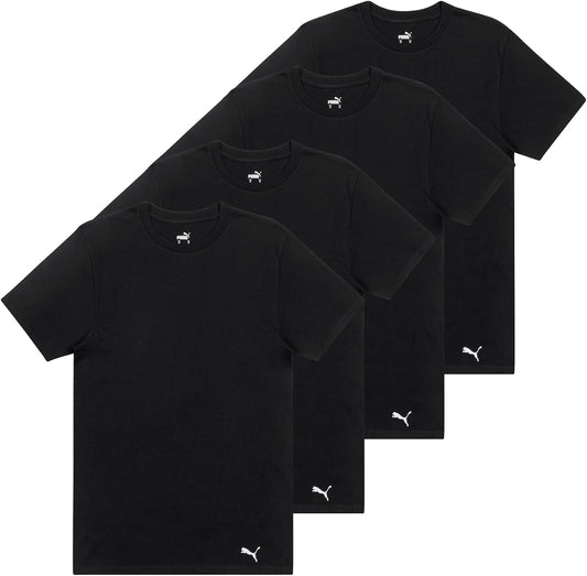HOTPuma Men's 4 Pack Cotton Crewneck Short Sleeve T-Shirt