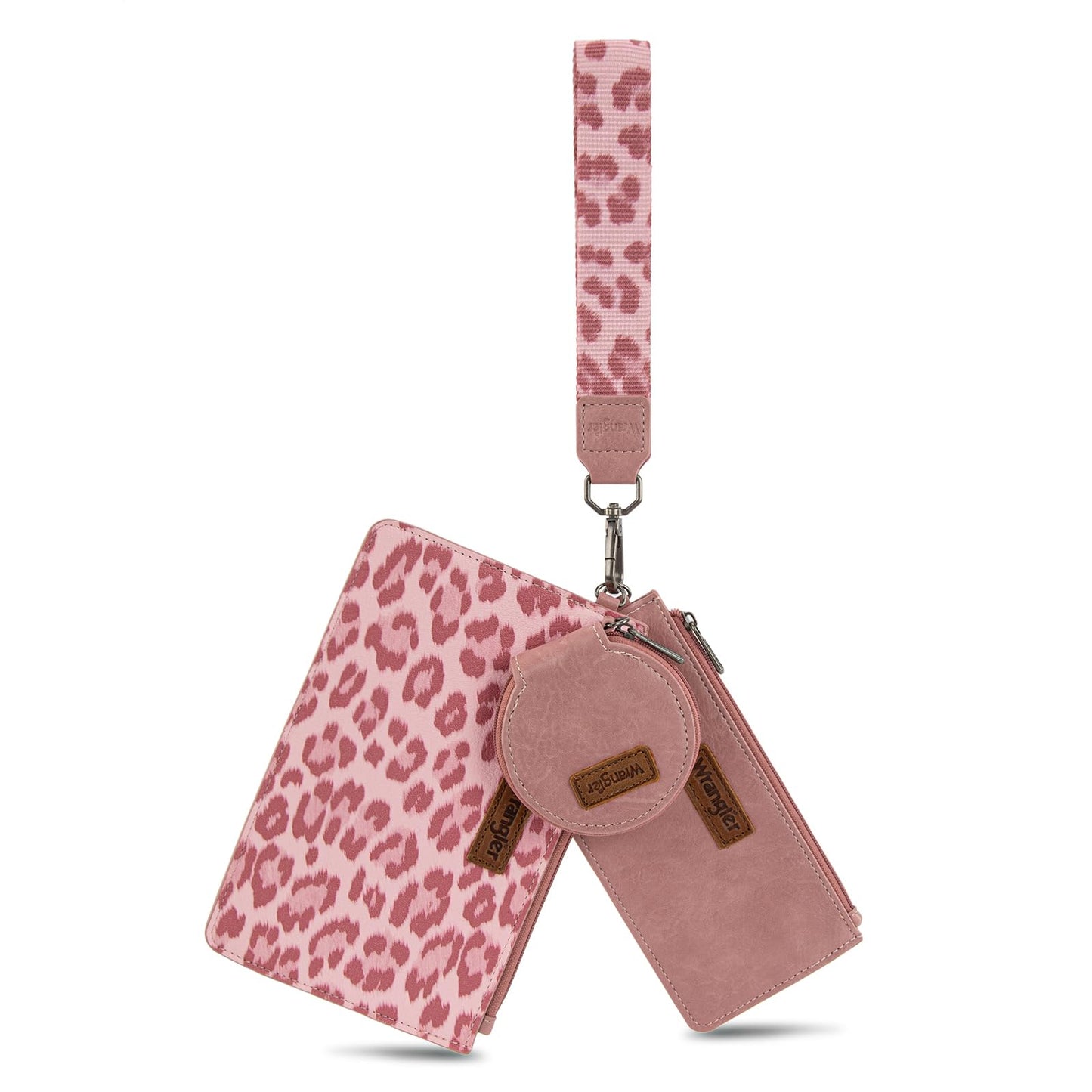 HOTMontana West X Wrangler Keychain Wristlet Wallets for Women Dual Pouch Wristlet with Zipper Coin Purse Large Capacity and Easy to Carry