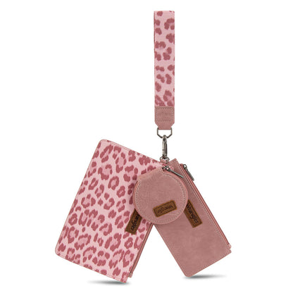 HOTMontana West X Wrangler Keychain Wristlet Wallets for Women Dual Pouch Wristlet with Zipper Coin Purse Large Capacity and Easy to Carry