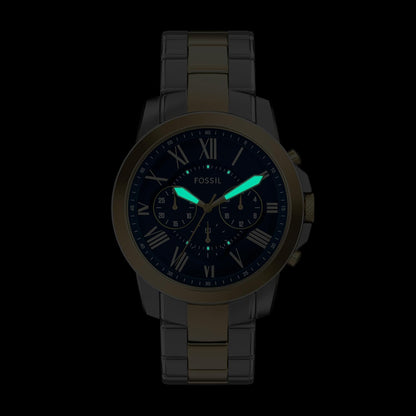 HOTFossil Men's Watch, Grant Quartz Stainless Steel Chronograph Watch for Men