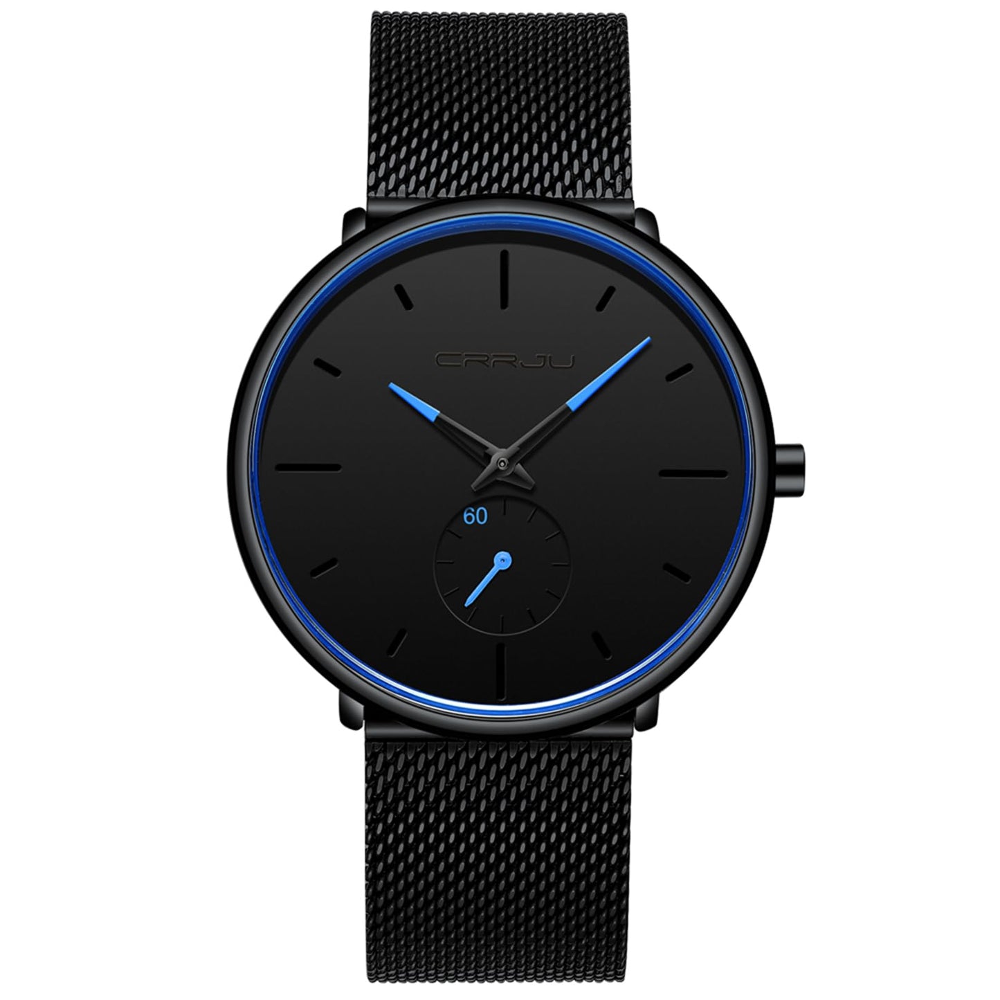 HOTMens Watches Ultra-Thin Minimalist Waterproof - Fashion Wrist Watch for Men Unisex Dress with Stainless Steel Mesh Band