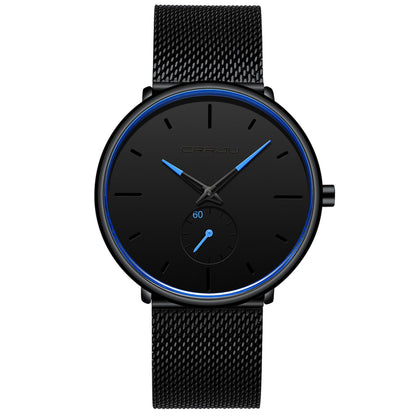 HOTMens Watches Ultra-Thin Minimalist Waterproof - Fashion Wrist Watch for Men Unisex Dress with Stainless Steel Mesh Band