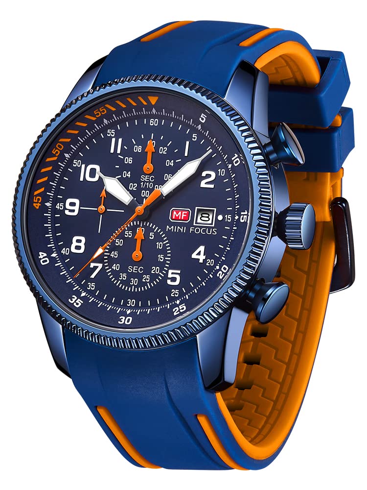HOTAIMES Watch for Men Sport Military Waterproof Chronograph Mens Watches Analog Quartz Big Face Classic Stylish Fashion Casual Designer Business Work Wrist Watch Elegant Gift for Men