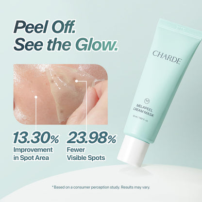 HOTCHARDE Peel Off Cream Mask for Dark Spots, Cream-to-Clear Mask for Brighter, More Even-Looking Skin, At-Home Care Routine (50ml)
