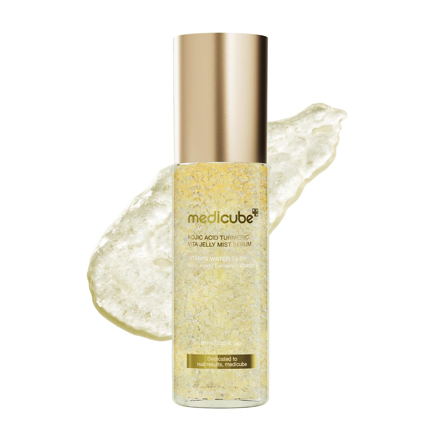 HOTmedicube Jelly Mist Serum with Pink PDRN Collagen, 2.02 fl.oz | Dual-Texture Glow Spray with Niacinamide, Glutathione, Hyaluronic Acid, Ceramide - Hydration, Radiance, Plump-Looking Skin