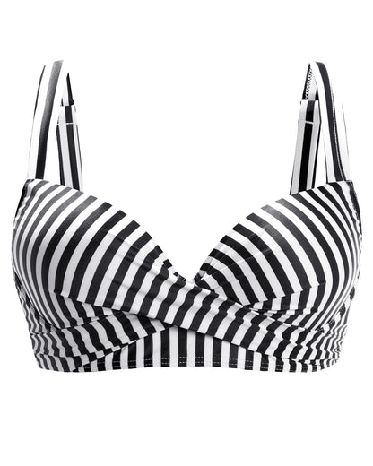 HOTWomen Underwire Bikini Top - Bra Padded Push Up Swimsuit Top | Twist Front Design, Wide Adjustable Straps,Unremovable Cups for Fixed Lift,Full Lining,3-gear Adjustable Hook Closure