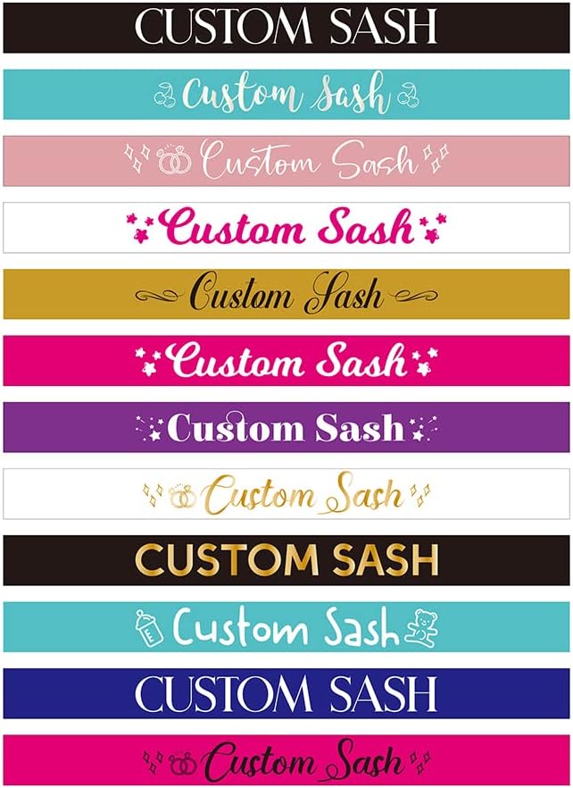 HOTCustom Sash Make Your Own Sash 3.15" Wide x 35" Long from Shoulder to Hip
