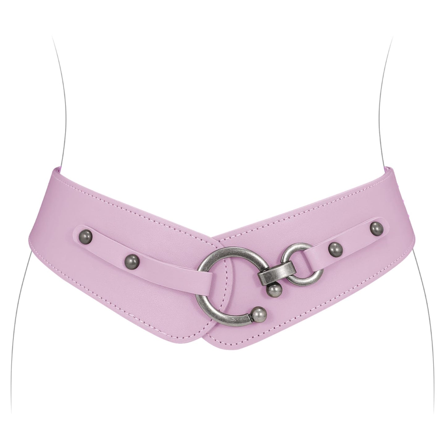 HOTJASGOOD Women's Elastic Wide Belts Retro Stretchy Belt Vintage Cinch Belts for Dresses Coats