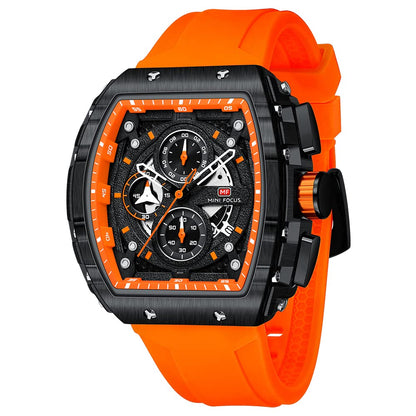 HOTMini Focus Men's Watch Fashion Sport Wrist Watches (Chronograph/Waterproof/Luminous/Calendar) Silicon Strap Quartz Watches for Men