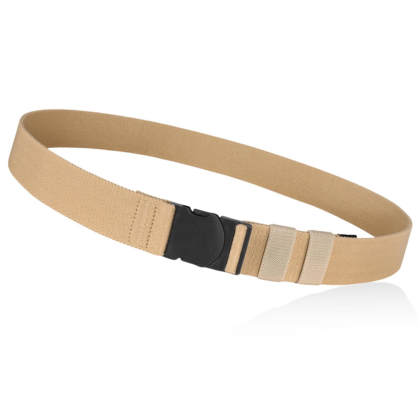HOTWaist Wow No Show Invisible Elastic Belts for Women Men Adjustable Web Stretch Belt with Non-Metal Buckle for Jeans Pants