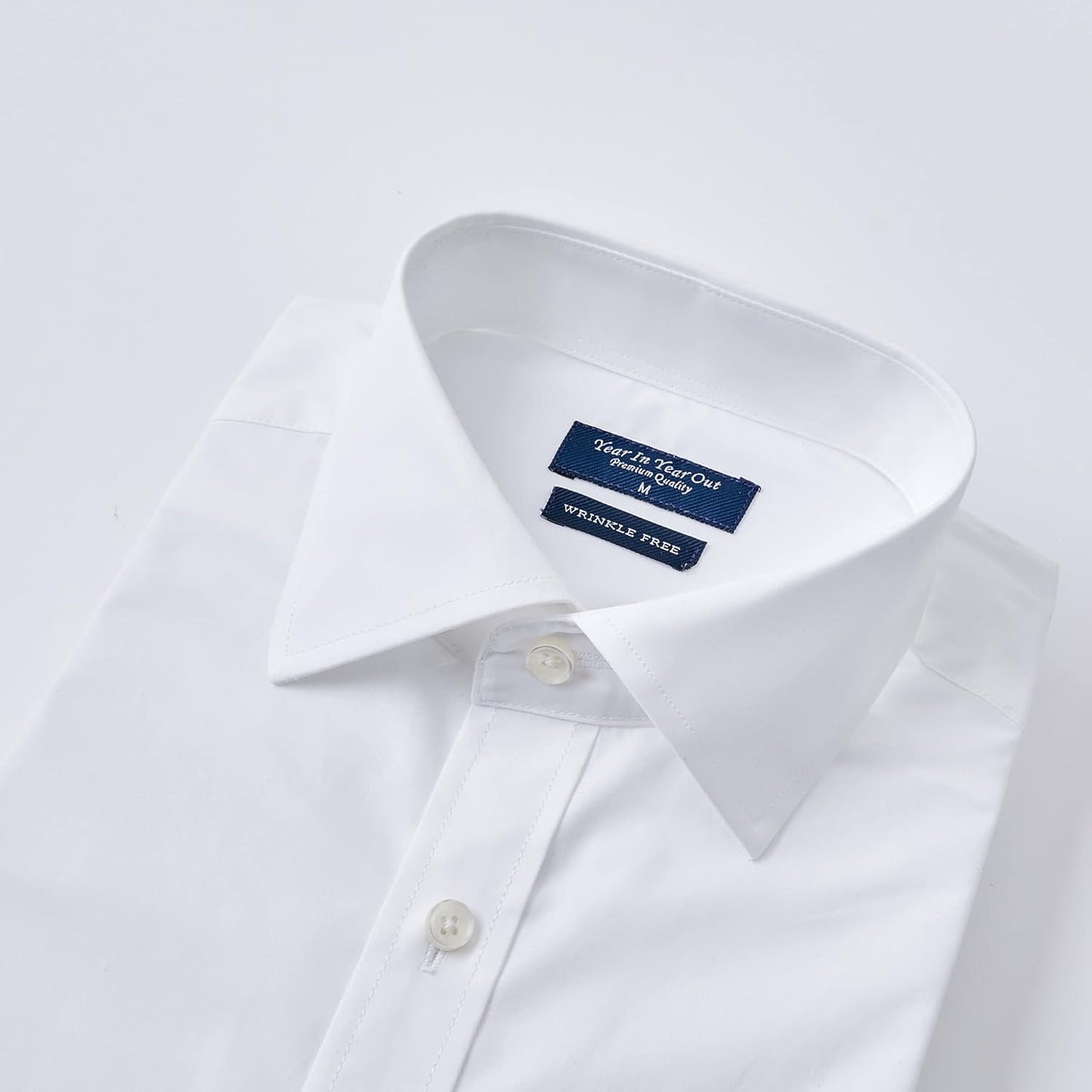 HOTYear In Year Out French Cuff Wrinkle Free Dress Shirt for Men Regular Fit Long Sleeve Wrinkle Resistant Shirt