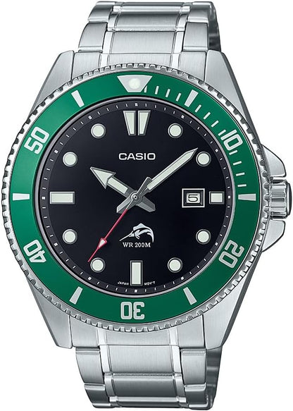 HOTCasio MDV106 Series | Unisex Analog Watch | 200M WR | Stainless Steel Case | Resin Band | 2 Hand Analog (HR, Min, SEC) | Date Display | Screw Down Crown/Screw Down Caseback | 3 Year Battery