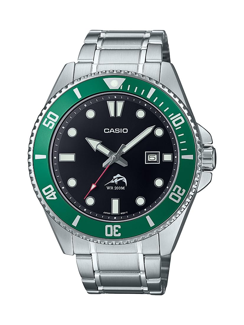 HOTCasio MDV106 Series | Unisex Analog Watch | 200M WR | Stainless Steel Case | Resin Band | 2 Hand Analog (HR, Min, SEC) | Date Display | Screw Down Crown/Screw Down Caseback | 3 Year Battery