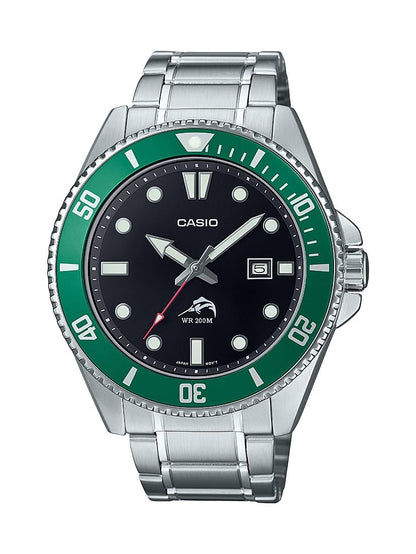 HOTCasio MDV106 Series | Unisex Analog Watch | 200M WR | Stainless Steel Case | Resin Band | 2 Hand Analog (HR, Min, SEC) | Date Display | Screw Down Crown/Screw Down Caseback | 3 Year Battery