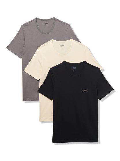 HOTBOSS Men's Logo Embroidered Cotton Tee 3 Pack