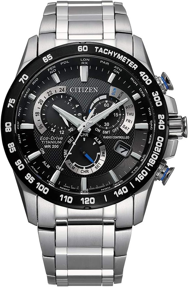 HOTCitizen Men's Eco-Drive Sport Luxury PCAT Chronograph Watch