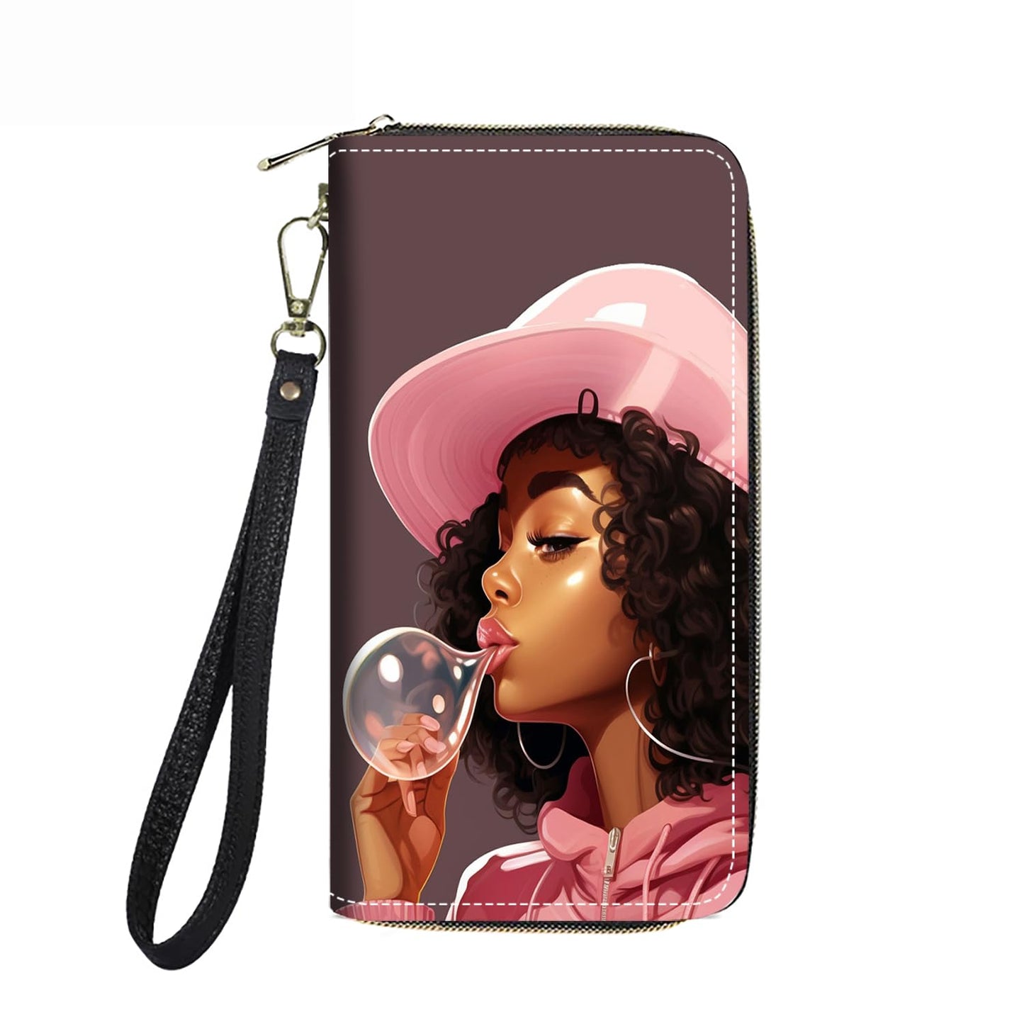 HOTWomen's Large Capacity Wallet PU Leather Double Zipper Clutch Purse Multifunctional Wallet with Removable Wristlet Strap for Smart Phone/Coin/Card/Cash, Floral Quotes Bible Verse Philippians 4-13