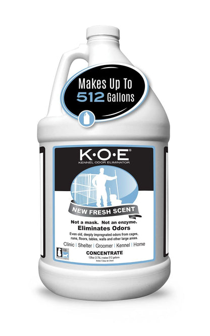 HOTOdorcide K.O.E Kennel Odor Eliminator Concentrate, Fresh Scent, 16 oz - Non-Enzymatic Formula for Cages, Runs, Home and Kennel Use