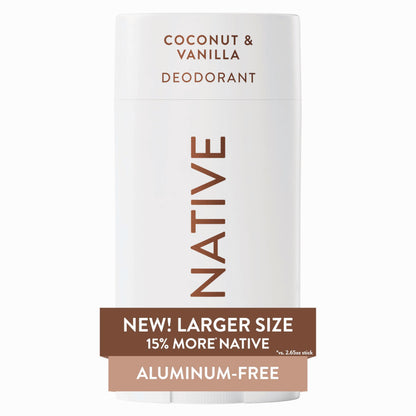 HOTNative Aluminum Free Deodorant, Cashmere & Rain, Large Size Stick, 72 Hour Odor Control, for Women & Men, Contains Naturally Derived Ingredients, 3.1 oz
