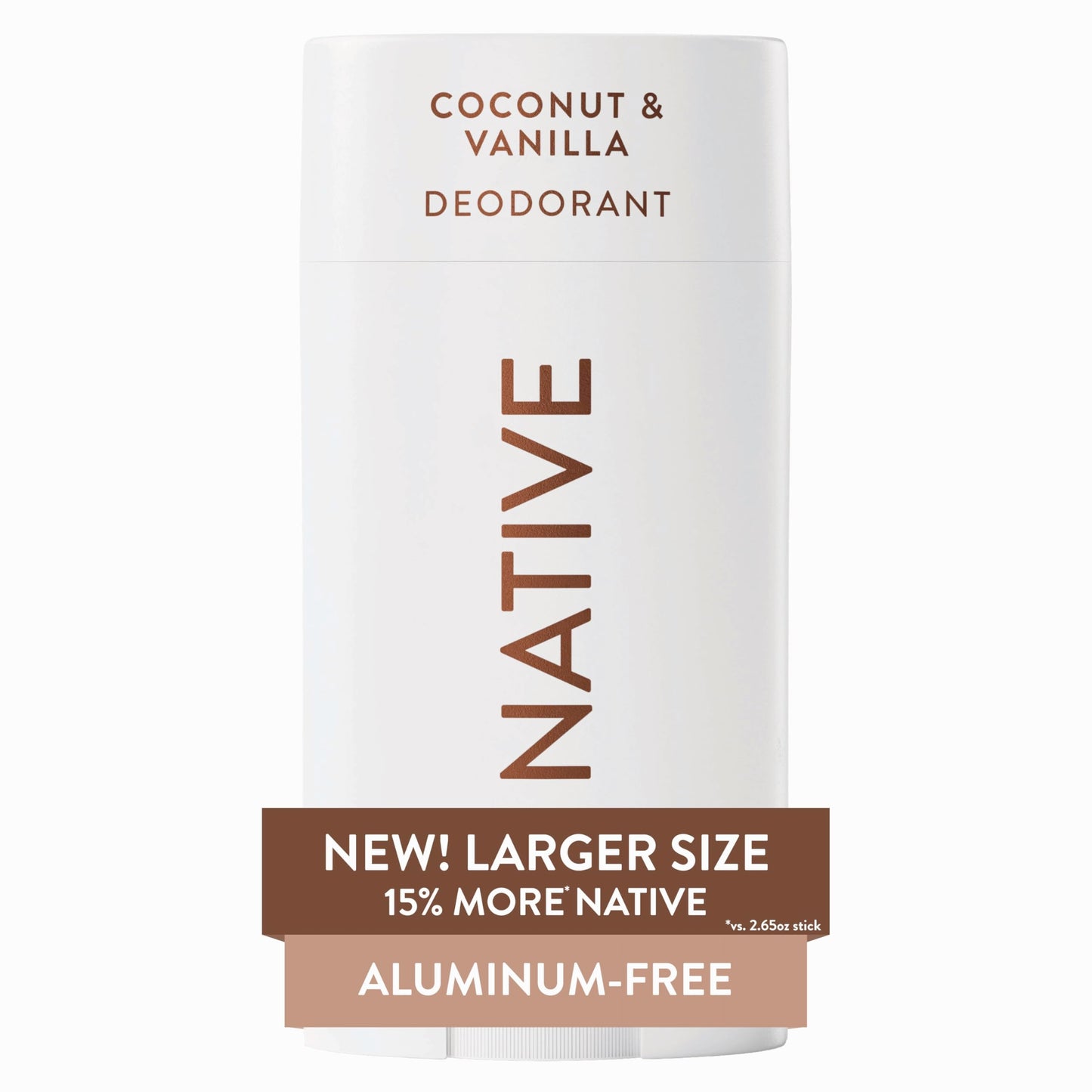 HOTNative Aluminum Free Deodorant, Sea Salt & Cedar, Large Size Stick, 72 Hour Odor Control, for Women & Men, Contains Naturally Derived Ingredients, 3.1 oz