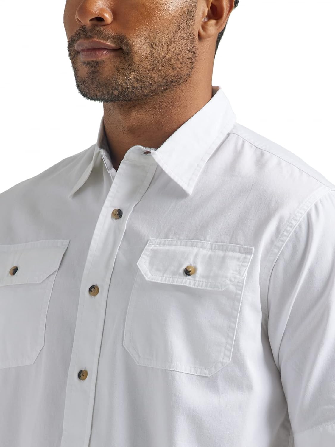 HOTWrangler Authentics Men's Short Sleeve Classic Woven Shirt