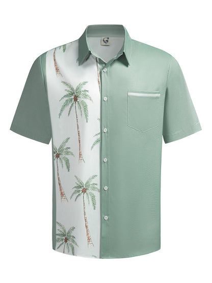 HOTHardaddy Men's Hawaiian Shirt Short Sleeves Coconut Printed Button Down Summer Beach Casual Shirts