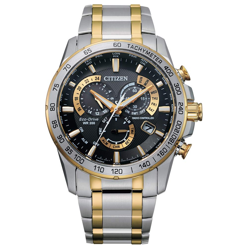 HOTCitizen Men's Eco-Drive Sport Luxury PCAT Chronograph Watch