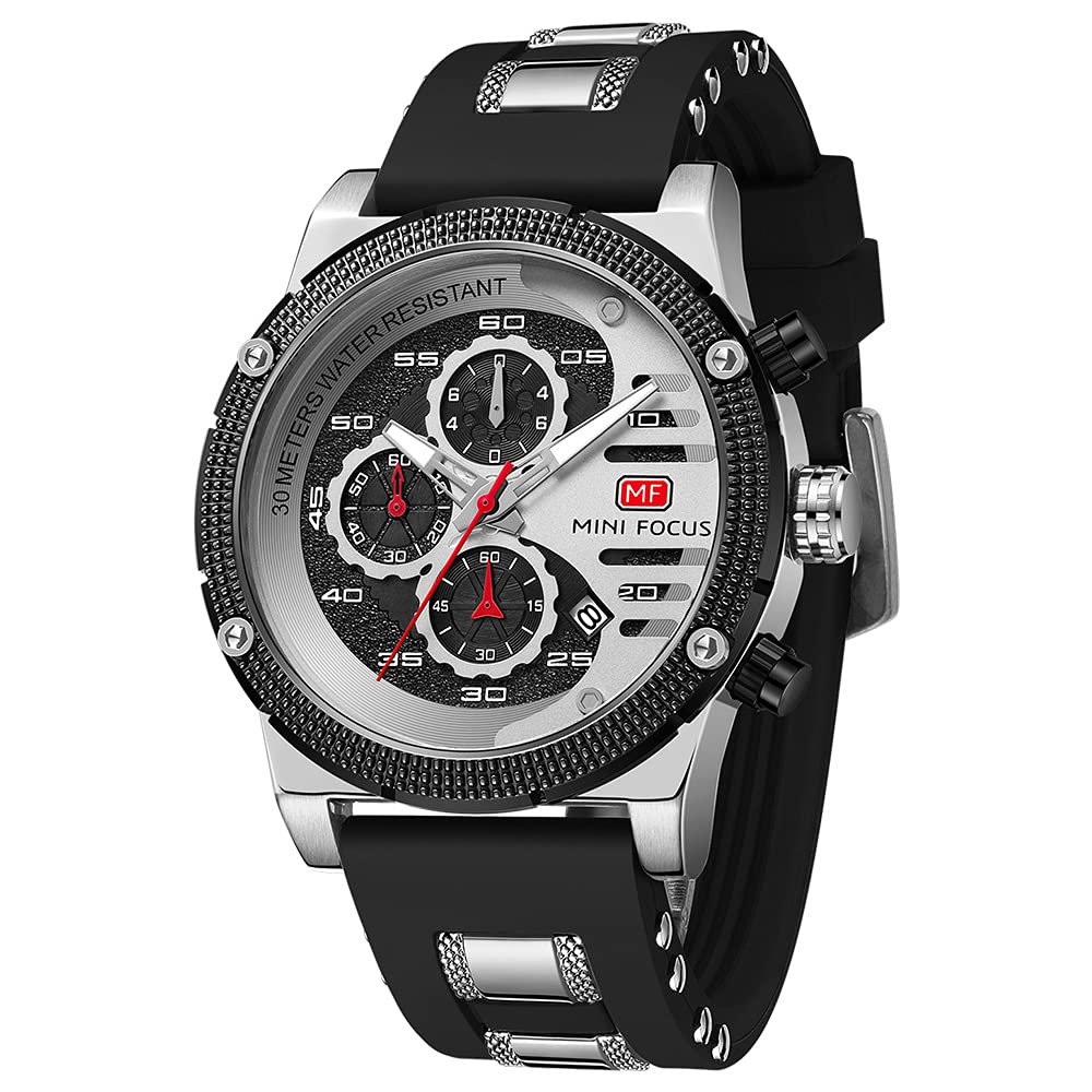 HOTAIMES Mens Watches for Men Casual Chronograph Waterproof Sport Military Watch Analog Quartz Movement Stylish Luxury Dress Wrist Watch Elegant Gift Watch for Men