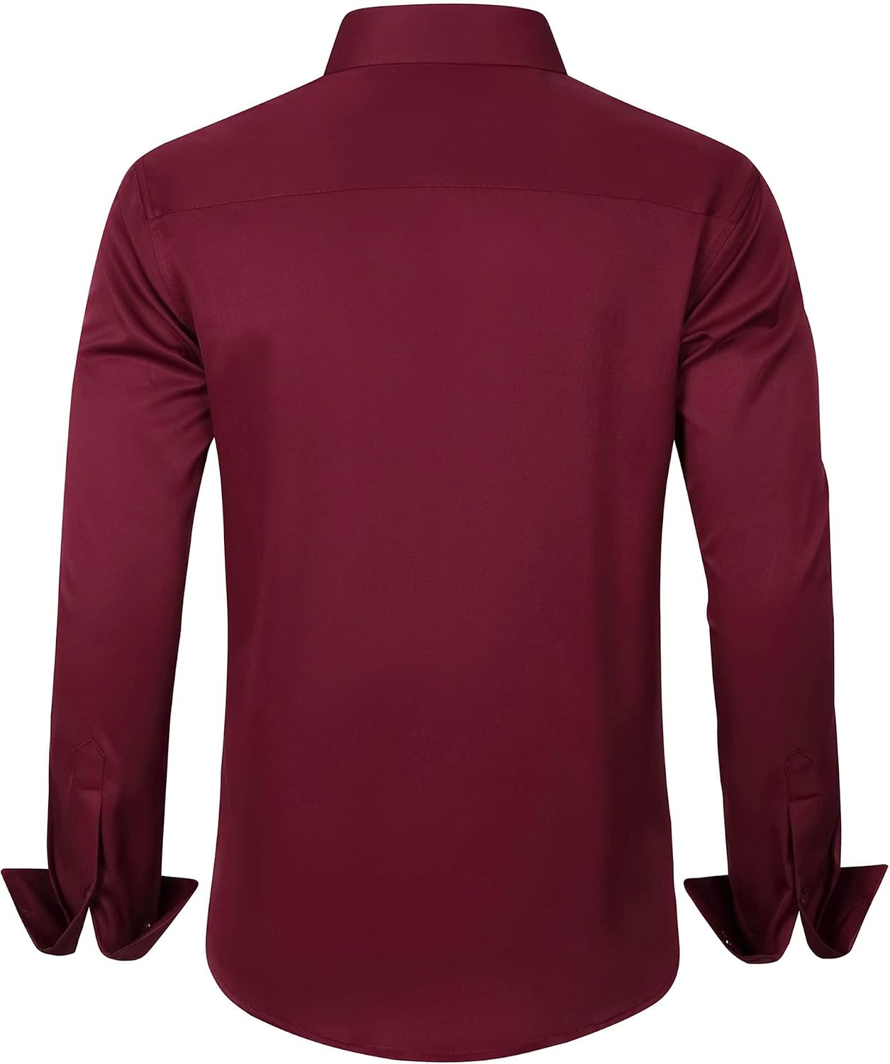 HOTJ.VER Men's Dress Shirts Solid Long Sleeve Stretch Wrinkle-Free Formal Shirt Business Casual Button Down Shirts