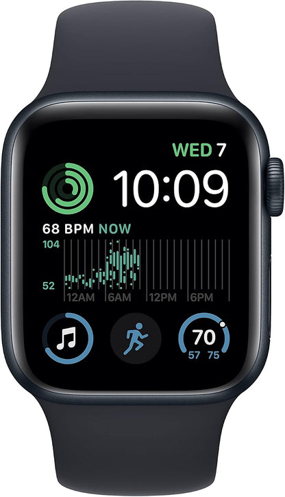 HOTApple Watch SE (2nd Gen) (GPS, 40mm) - Midnight Aluminum Case with Midnight Sport Band, S/M (Renewed)