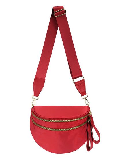 HOTPure Colour Crossbody Bag Bum Bag for Women,Spacious Purse Fanny Packs Belt Bag,Oversized Bum Bag (Colour Bum Bag-Beige)