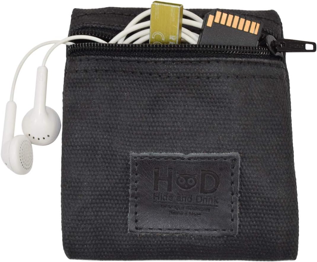 HOTHide & Drink, Water Resistant Waxed Canvas Condom Pouch, Change Valuables Tech Pocket Purse, Classic Partner Gift, Travel & Honeymoon Essentials, Handmade
