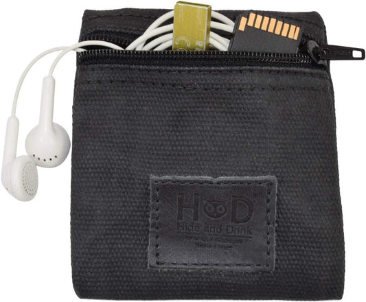HOTHide & Drink, Water Resistant Waxed Canvas Condom Pouch, Change Valuables Tech Pocket Purse, Classic Partner Gift, Travel & Honeymoon Essentials, Handmade
