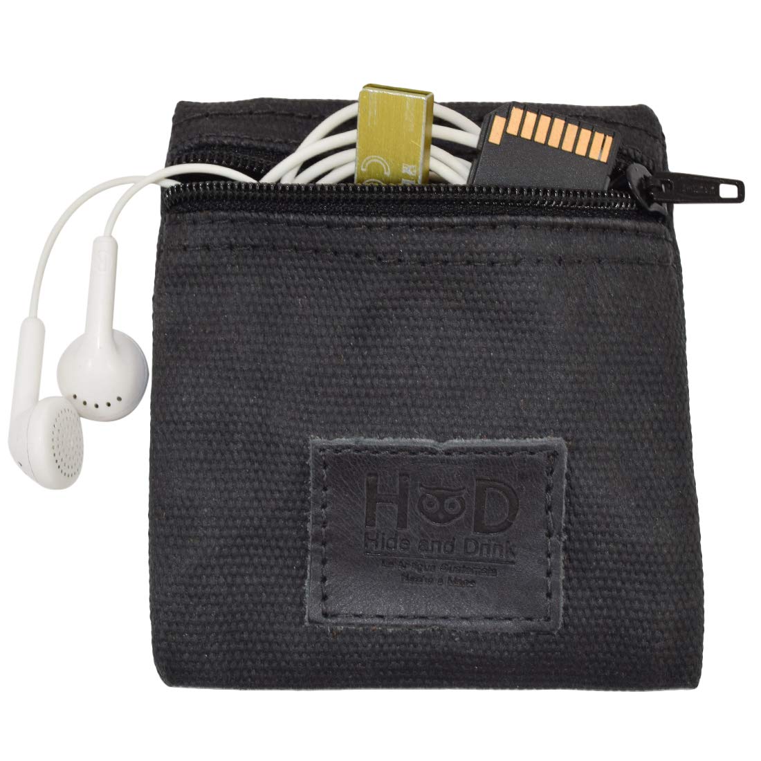 HOTHide & Drink, Water Resistant Waxed Canvas Condom Pouch, Change Valuables Tech Pocket Purse, Classic Partner Gift, Travel & Honeymoon Essentials, Handmade