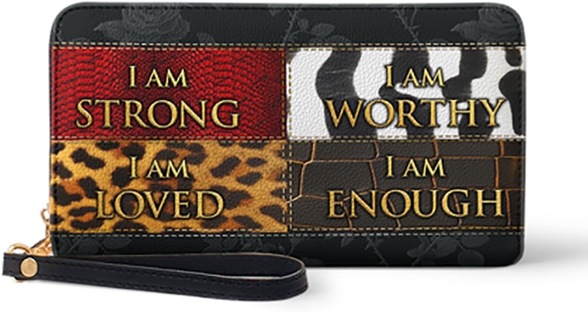 HOTAfrican American Black Women Leather Wallet, Afro Black Queen RFID Blocking Credit Card Holder Clutch Purse Wristlet, Mothers Day Birthday Gift for Women Girl Sister (African Inspiration)